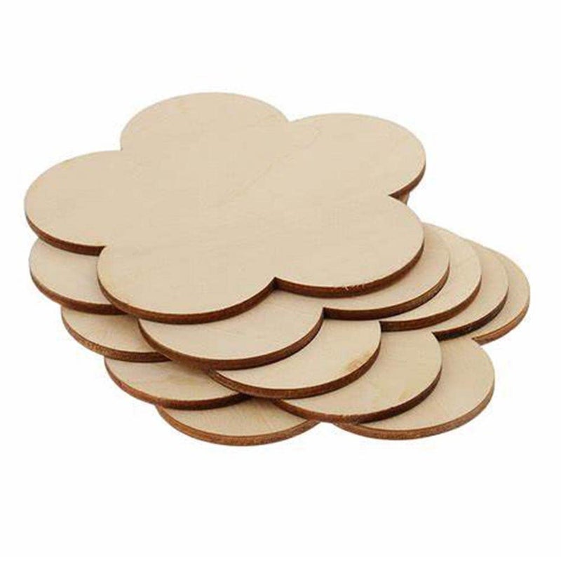Snoogg MDF Wood Board for Art and Craft for Resin Art, Mandala, Model Building, Dollhouse Décor, Painting DIY Plaque Artist Painting, Model Building, Dollhouse Décor Size 10 Inch Pack-15 - Image 1