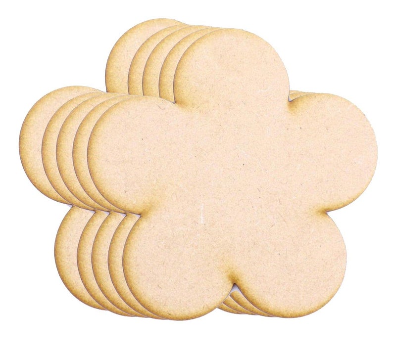 Snoogg MDF Wood Board for Art and Craft for Resin Art, Mandala, Model Building, Dollhouse Décor, Painting DIY Plaque Artist Painting, Model Building, Dollhouse Décor Size 10 Inch Pack-15 - Image 2