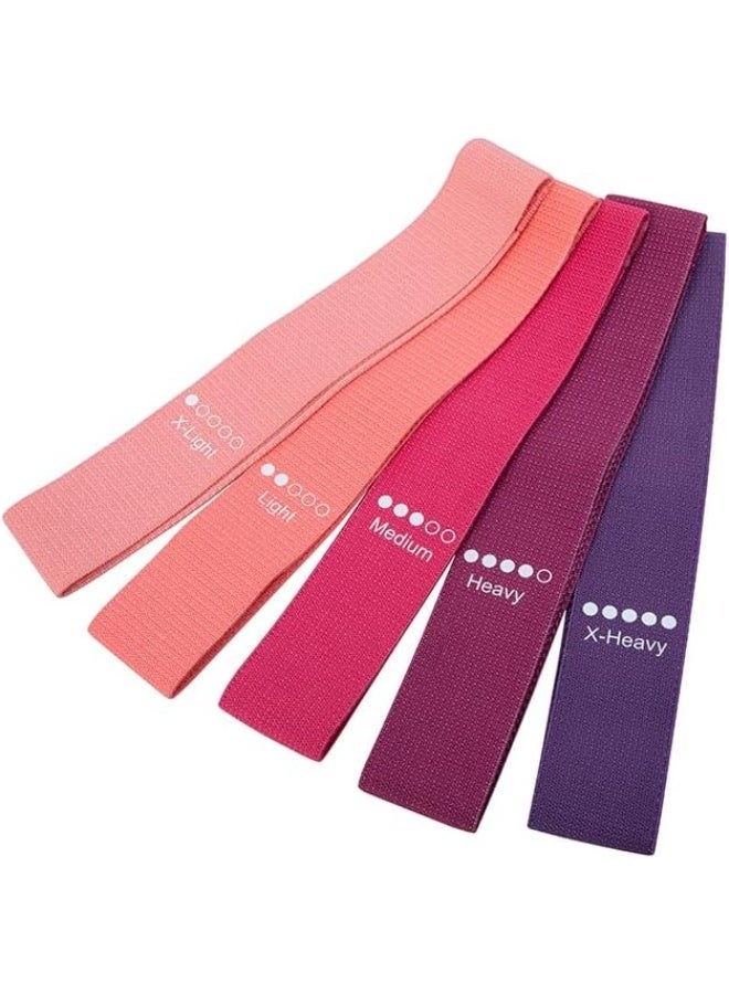 COMMANDO Fabric Resistance Bands Set (5-Pack) with Varying Strengths for Hips & Glutes Workouts - Image 1