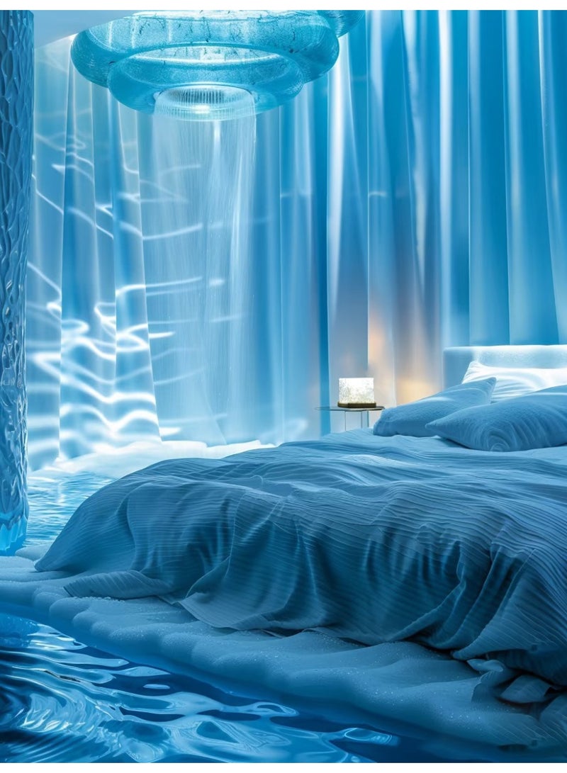 16 لونًا من إضاءة LED ليلية تعمل باللمس مع خاصية استشعار الموجات وخاصية التعتيم والتدوير التلقائي، تعمل بالطاقة عبر USB لتزيين المنزل وإضاءة السقف وهدية عيد الميلاد وديكور الحفلات - Image 2