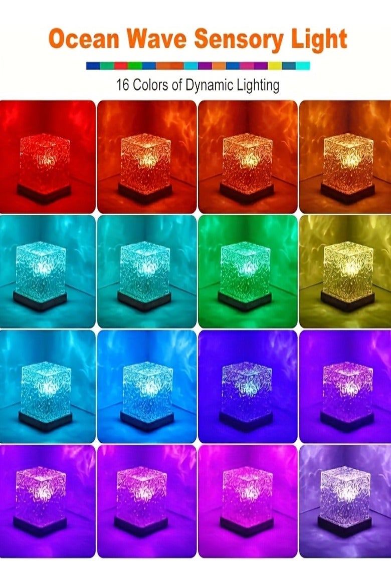 16 لونًا من إضاءة LED ليلية تعمل باللمس مع خاصية استشعار الموجات وخاصية التعتيم والتدوير التلقائي، تعمل بالطاقة عبر USB لتزيين المنزل وإضاءة السقف وهدية عيد الميلاد وديكور الحفلات - Image 5