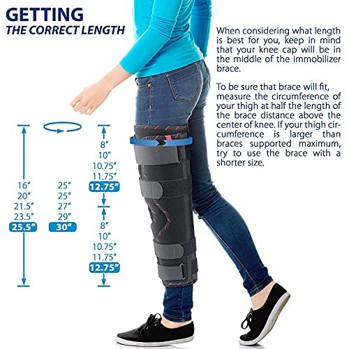 DEBIK Aluminium Knee Immobilizer Brace for Knee support for dislocation injuries ligament tear wraparound five straps for better grip knee stabilizer splint for men & women (LARGE) - Image 5