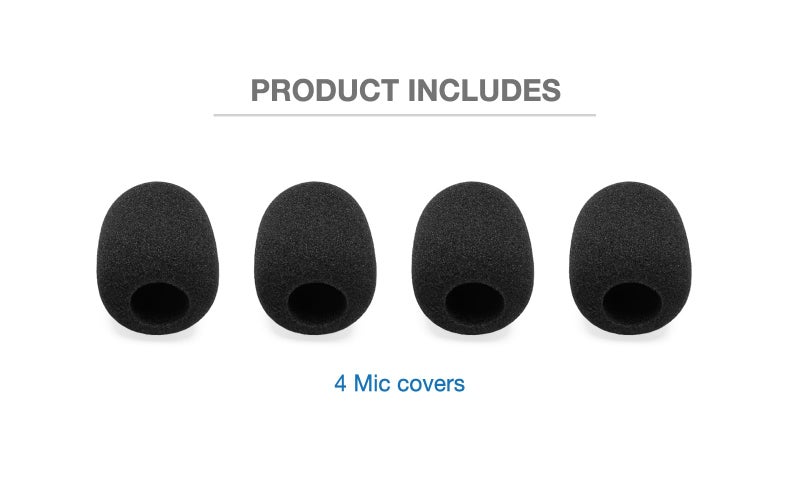 Voarmaks 4 Pcs Mic Cover Compatible with Kingston HyperX Cloud III, Cloud 3 Gaming Headset, High-Density Replacement Foam Microphone Windscreen - Image 2