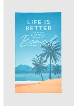 D'S DAMAT Turquoise Beach Towel Microfiber 85x150 Cm Super Absorbent Sand-Repellent Towel 0HCORTHVL01  - Image 2