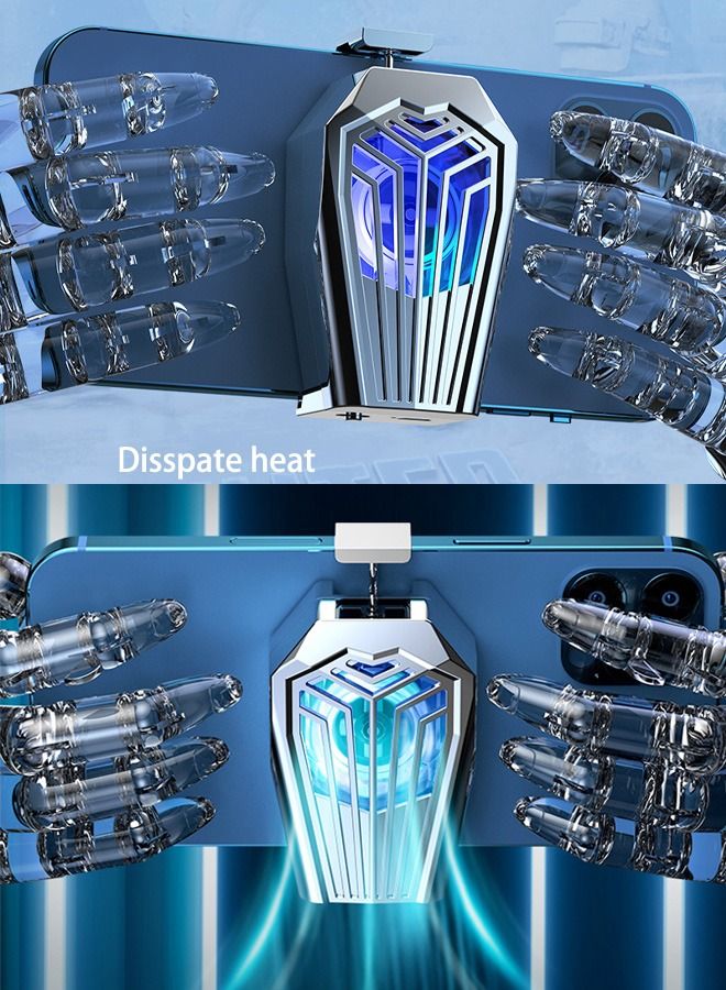 DUNISO Mobile Phone Radiator Cell Phone Cooler Portable Phone Radiator Mobile Phone Cooling Fans Cellphone Cooling Fan Accessories for Game Player Tiktok Outdoor - Image 3