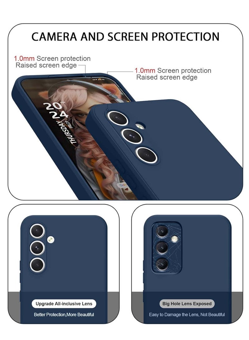 Wtech Samsung Galaxy A36 5G 2024 / Samsung Galaxy A56 5G 2025 Premium Soft Liquid Silicone Case Cover - Storm Blue - Image 2