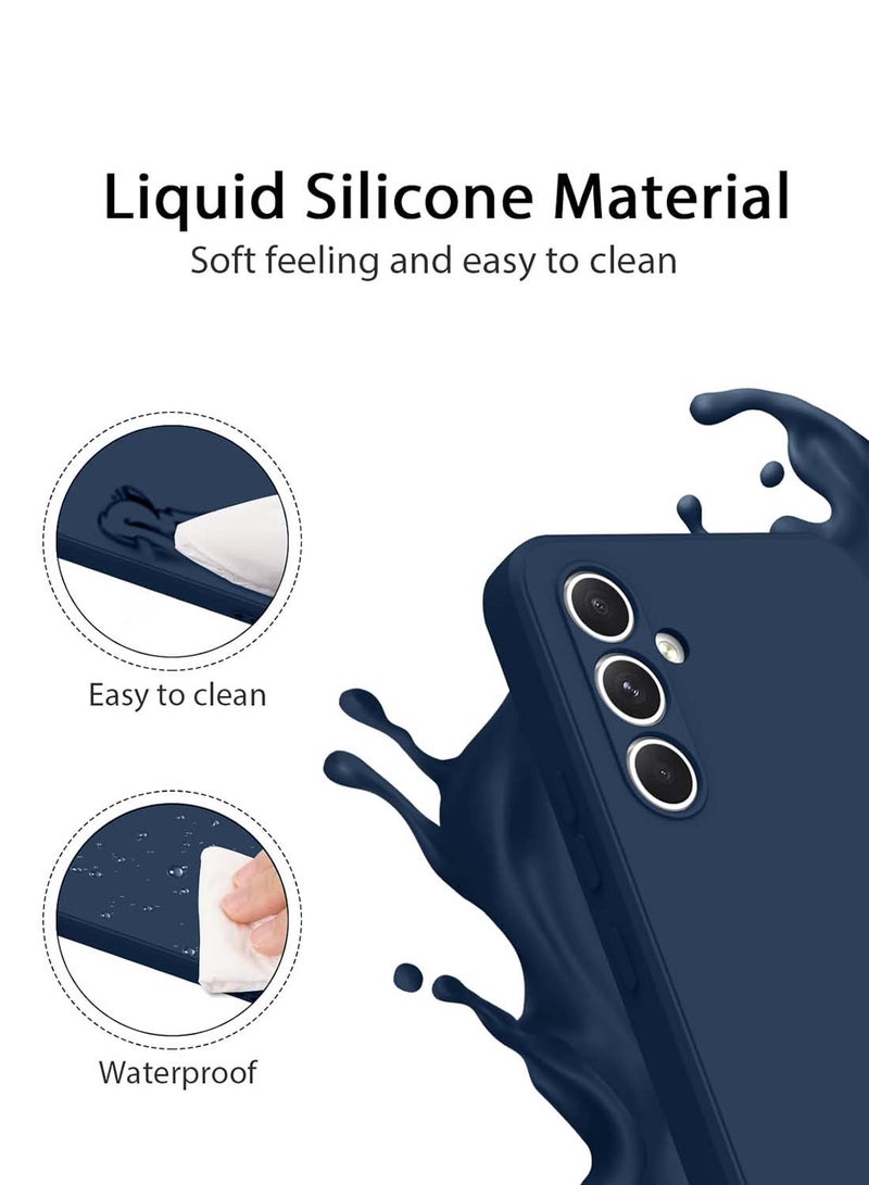 Wtech Samsung Galaxy A36 5G 2024 / Samsung Galaxy A56 5G 2025 Premium Soft Liquid Silicone Case Cover - Storm Blue - Image 3