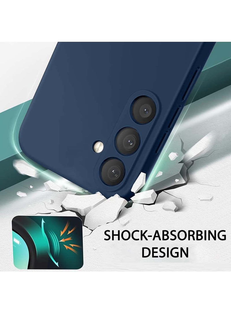 Wtech Samsung Galaxy A36 5G 2024 / Samsung Galaxy A56 5G 2025 Premium Soft Liquid Silicone Case Cover - Storm Blue - Image 4