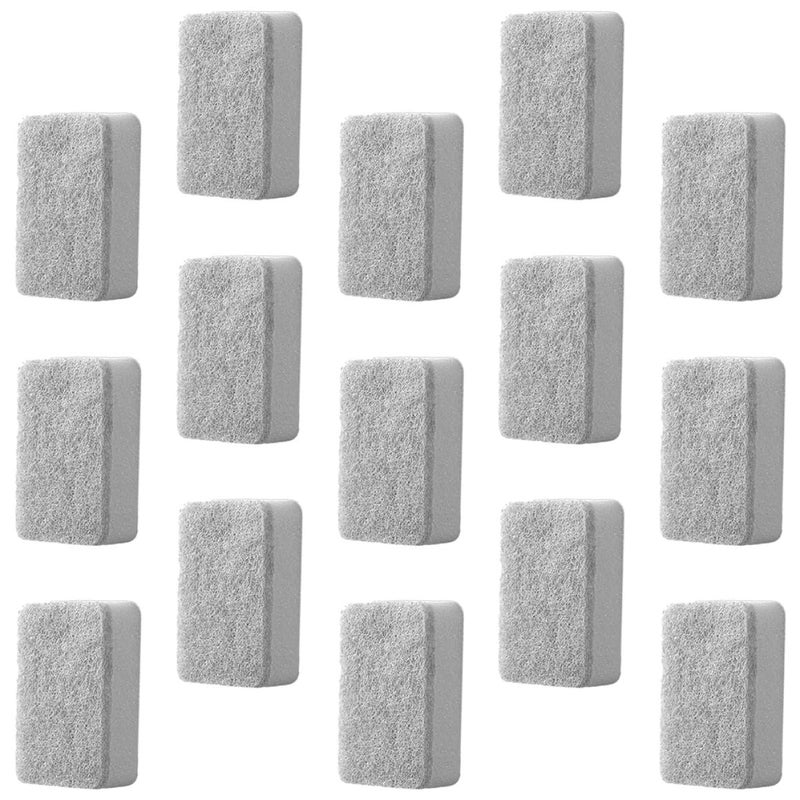 15Pcs Grey Dual Texture Scrub Sponges Multipurpose Kitchen Dishwashing Home Cleaning Set - Image 2