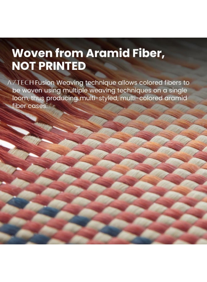 Aztech Premium Aramid Fiber Kevlar Case for iPhone 17 Pro Desert Titanium Ultra Slim Lightweight Shockproof Protection MagSafe Compatible Anti Fingerprint Matte Finish Raised Camera and Screen Edges Grippy Texture Precise Cutouts Tactile Buttons Wireless Charging Ready iPhone 17 Pro Case - Image 3