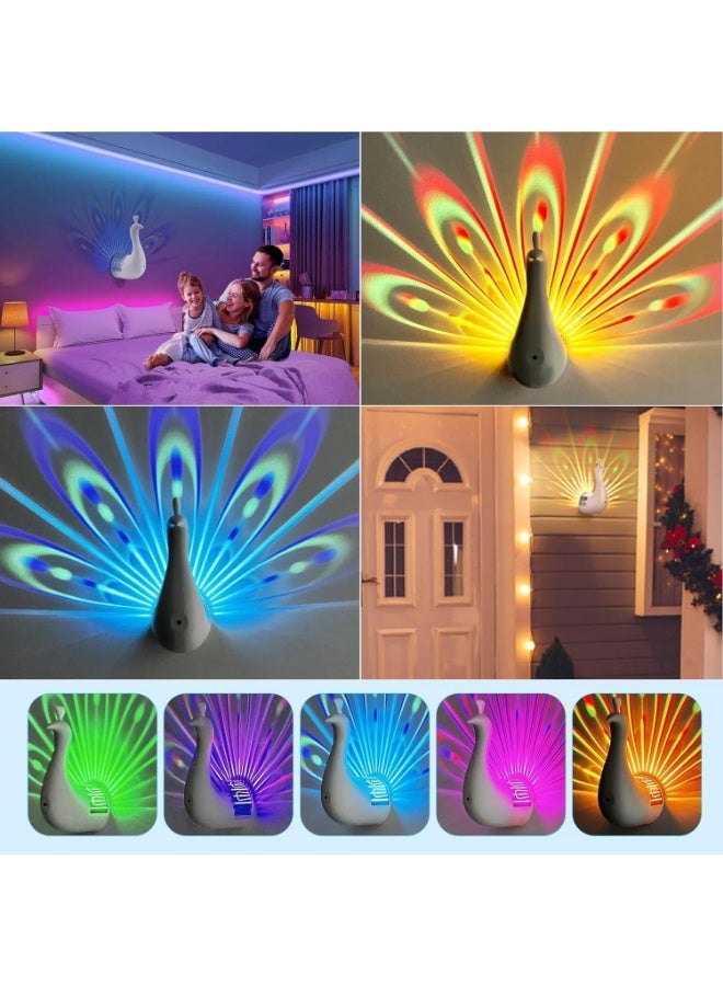 مصباح الطاووس الساحر – أجواء رومانسية بألوان متغيرة ولمسة فنية فريدة - Image 2