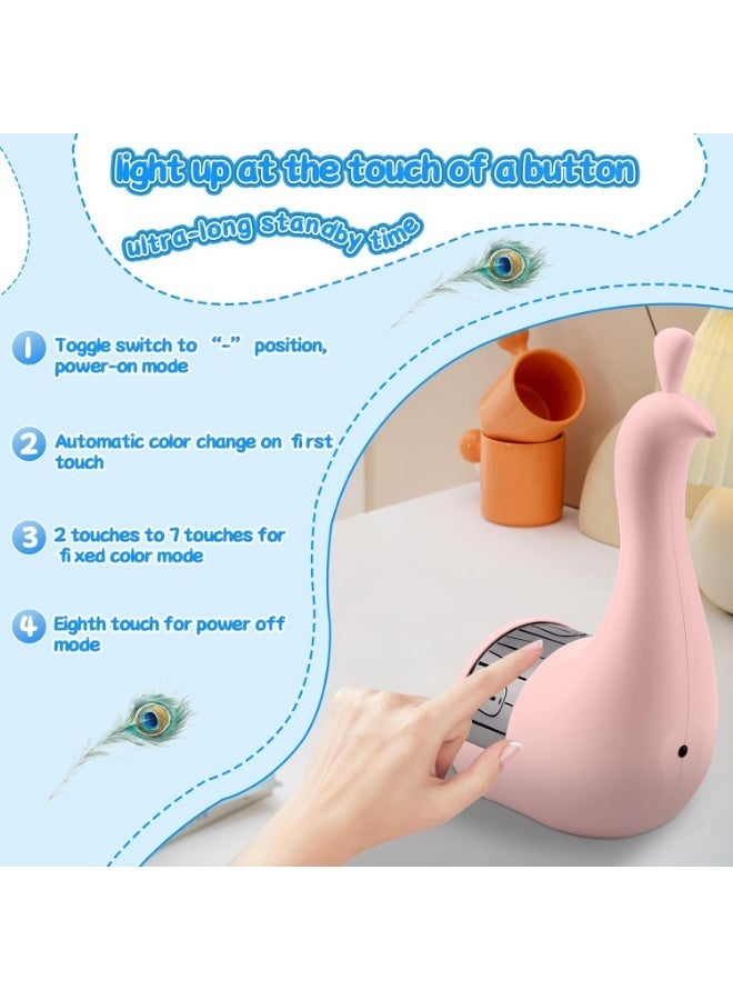 مصباح الطاووس الساحر – أجواء رومانسية بألوان متغيرة ولمسة فنية فريدة - Image 5