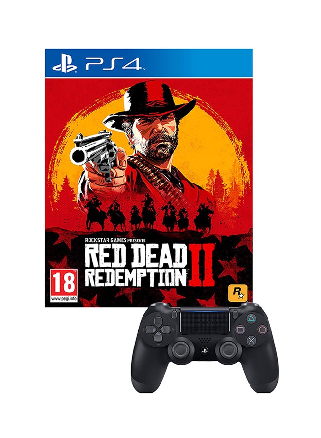 روك ستار جيمز لعبة الفيديو "Red Dead Redemption 2" مع ذراع التحكم اللاسلكي دوال شوك 4 - الأكشن والتصويب - playstation_4_ps4 - Image 1