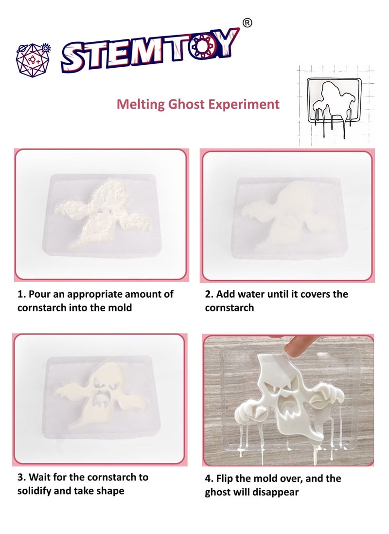 STEMTOY DIY Slime Science Experiment Kit for Kids – Make Non-Sticky Fluffy Slime with Cornstarch, Slime Powder & Glitter, Fun Hand-On STEM/ STEAM Chemistry Activity for Creative Crafting and Play  - Image 5
