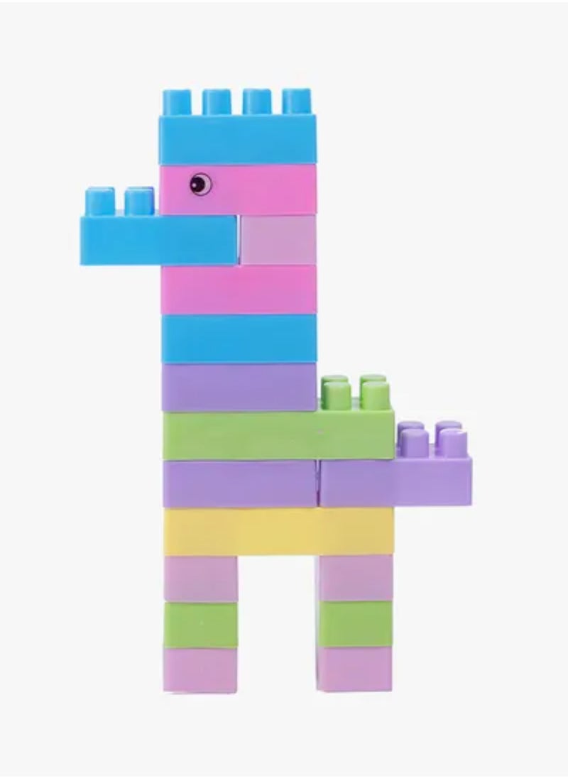 HJ-3831 60-Piece Colorful Exp Imagination Happy Family Building Block Set 3+ Years