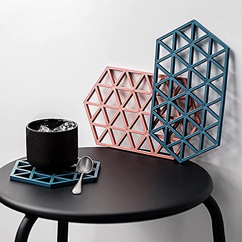 SHIDHMI Silicone Trivets Mats for Table Kitchen Counter, Rubber Thick Trivet Tableware Insulation Mat Cup Coaster Pot Hot Pads Heat Resistant (3 Piece Large Triangle) - Image 4