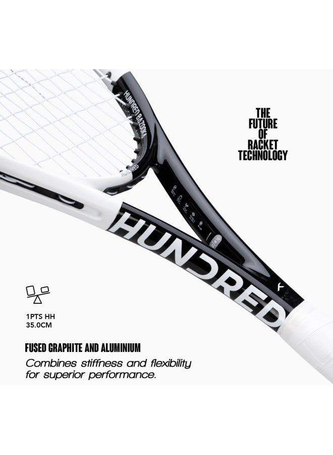 HUNDRED Bazooka Strung Tennis Racket With Full Cover | 1 Point Head Heavy | Grip Size 2 (4 1/4 Inches) | 270 Grams (White/Black) - Image 3