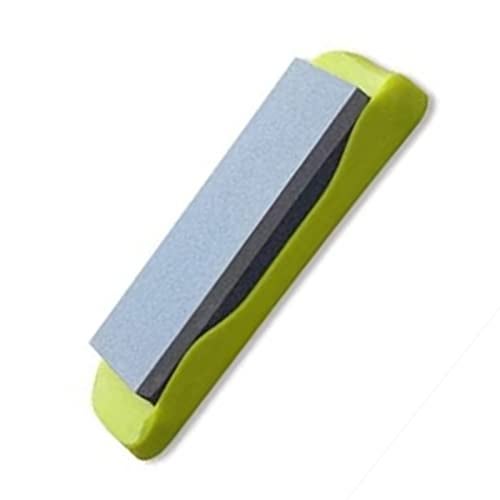 SBA PRIME Sharpening Stone Double-Sided Carborundum Whetstone with Plastic Base and Non-Skid Bottom - Image 1