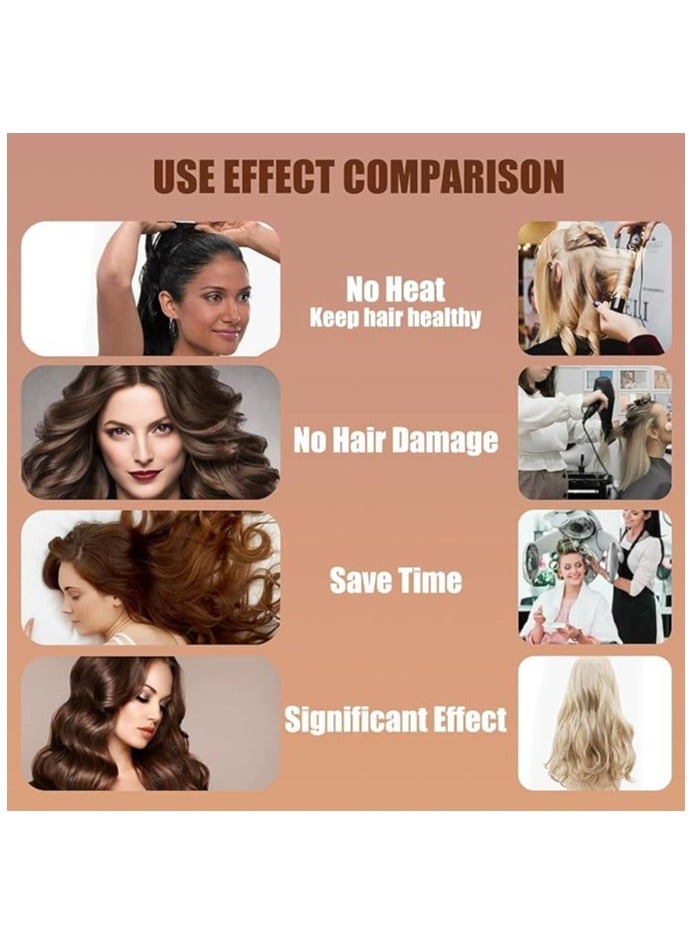 Heatless Hair Curler, 3 Pcs Overnight Curlers for Long Hair with Hook, Lazy Curlers, Sleep Styling Tools, Hair Curler Not Damage Hair, Natural Soft Wavy Curly Hair for Women (Black, Large)  - Image 5