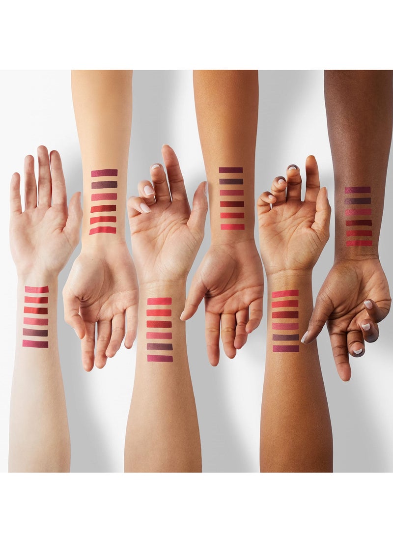 Excefore 6 Pcs Matte Mist Lip Glaze, Dark Red Matte Lip Liner Pencil and Liquid Lipstick, Waterproof Lip Liner and with Lipstick, 24 Horas Originales Larga Long Lasting, Suitable for Women - Image 4