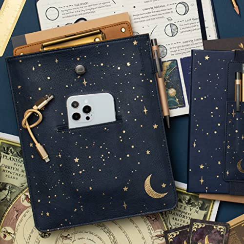 IF Bookaroo Books Stuff Pouch - Moon & Stars, Dark Blue/Gold - Image 4