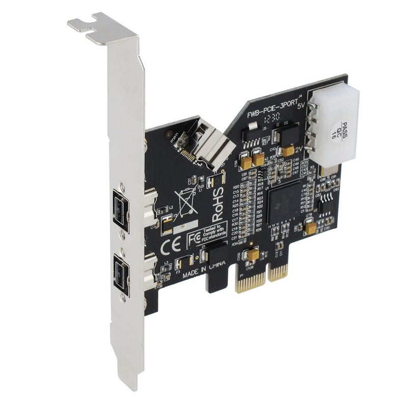 SEDNA - PCI-Express IEEE 1394b FireWire 3 Port Controller Card (2 External + 1 Internal) - Image 3