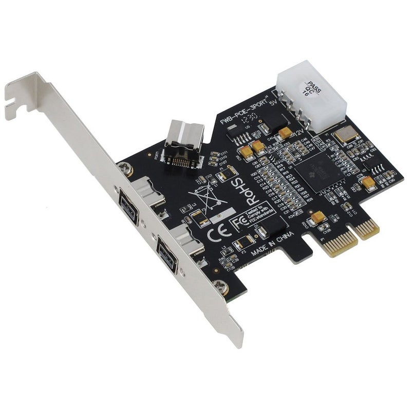 SEDNA - PCI-Express IEEE 1394b FireWire 3 Port Controller Card (2 External + 1 Internal) - Image 1