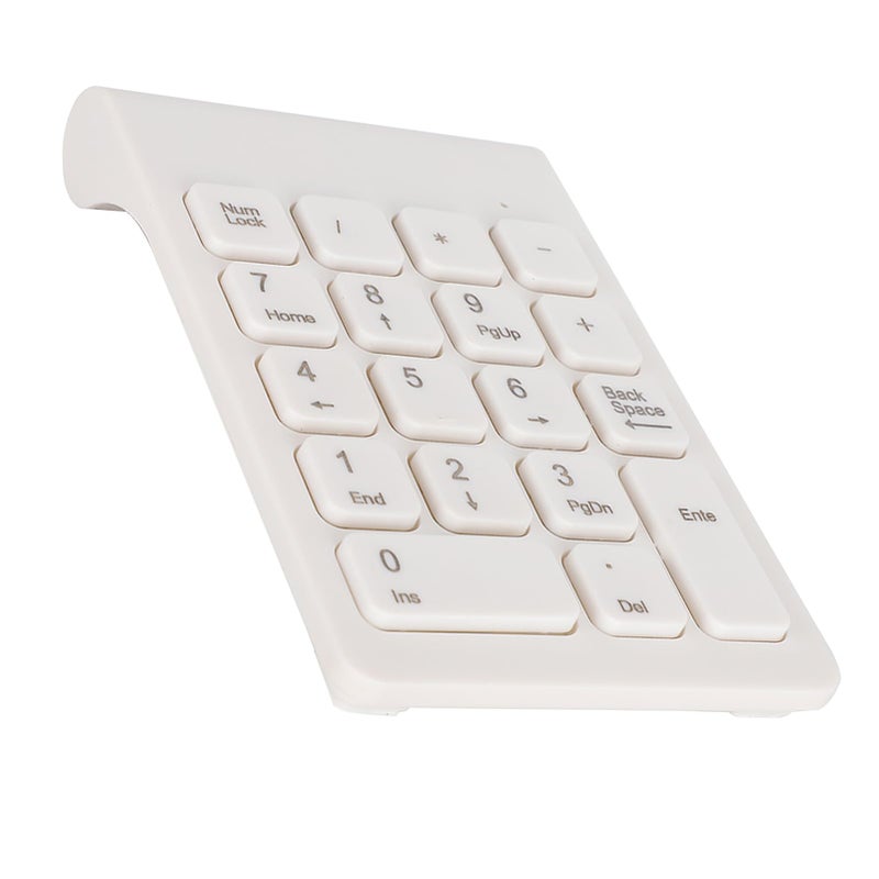 Wireless Numeric Keypad USB Keyboard For Laptop Fast Signal Transmission White - Image 4