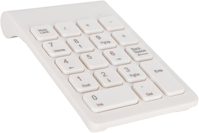 Wireless Numeric Keypad USB Keyboard For Laptop Fast Signal Transmission White - Image 1