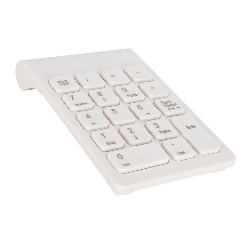 Wireless Numeric Keypad USB Keyboard For Laptop Fast Signal Transmission White - Image 2