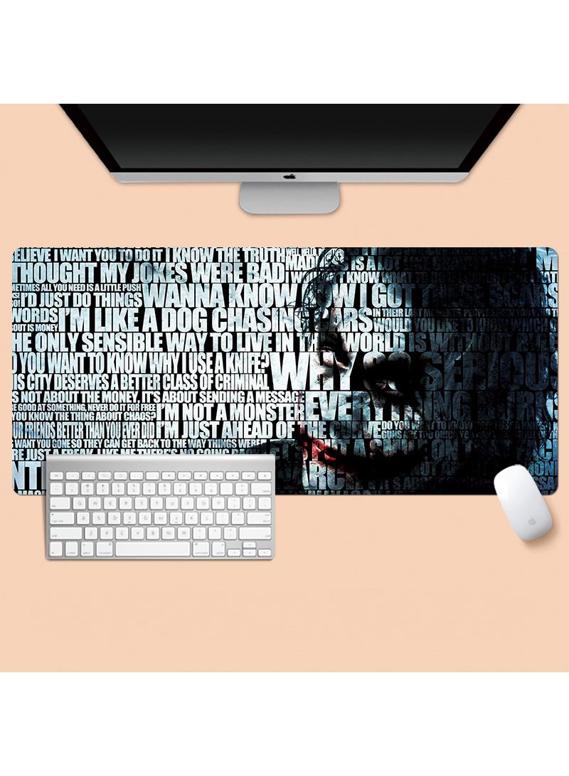 Joker Anime Movie Characters Gaming Mouse Pad Extended Large Mat Desk Pad Stitched Edges Mousepad Long Mouse Pad And Non-Slip Rubber Base Mice Pad 800X300X4mm - Image 1