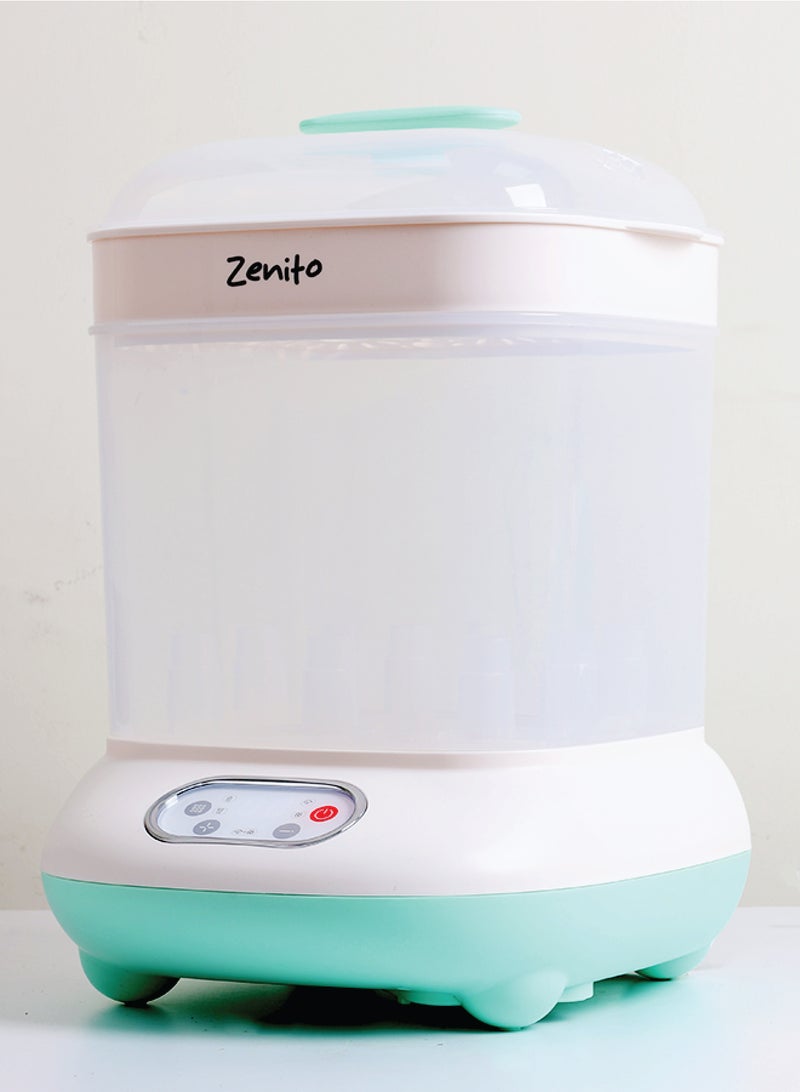 Zenito Electric Baby Bottle Sterilizer - Fast & Effective- Large Size Bottle Steriliser and Dryer 2 in 1, Hold 9 Bottles and Pacifiers, Electric Steam Steriliser for All Baby Bottles, Breast Pump Parts, Teething Toys, Newborn Essentials - White - Image 1