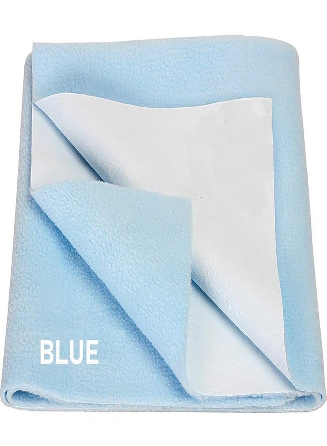 ELEVANTO Baby Anti-Piling Fleece Extra Absorbent Instant Dry Sheet for Baby, Baby Bed Protector, Waterproof Sheet, Large Size 100x140 cm, Pack of 1, Sky - Image 1