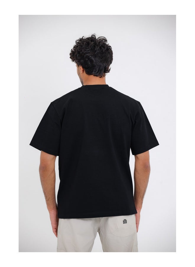 WHITE RABBIT Chest Sprayed ""Most Dynamic Wear"" Black Slip On Tee  - Image 2