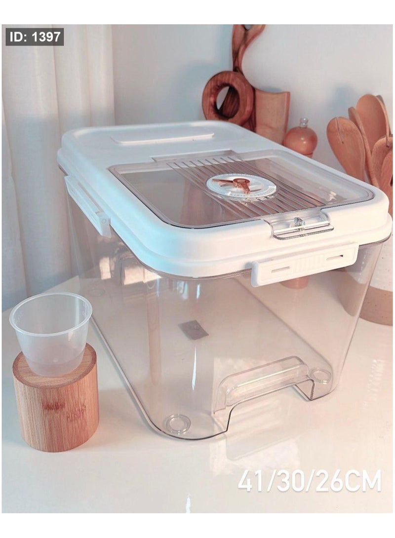 Storage & Organization Food Storage Box for Grain Rice Bucket Kitchen Rice Container  - Image 3