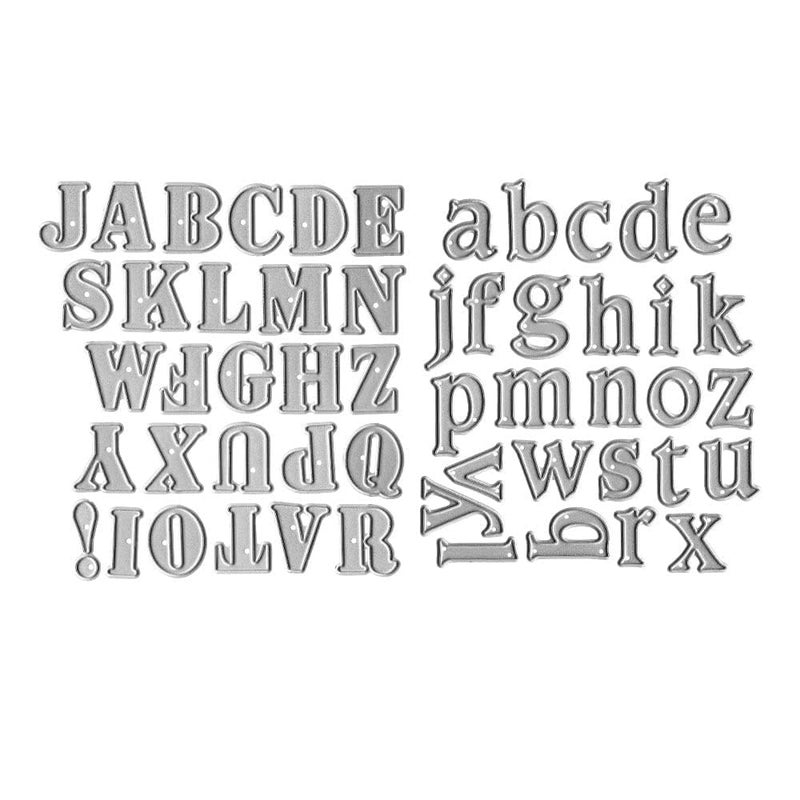 Hying Metal Capital 26 Alphabet Cutting Dies, Lowercase 26 Letters Alphabet Die Cuts for Card Making Stencil Embossing Tool Scrapbooking DIY Etched Craft Dies - Image 1