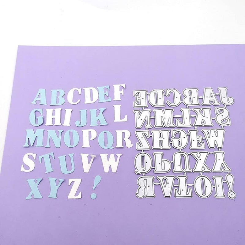 Hying Metal Capital 26 Alphabet Cutting Dies, Lowercase 26 Letters Alphabet Die Cuts for Card Making Stencil Embossing Tool Scrapbooking DIY Etched Craft Dies - Image 5