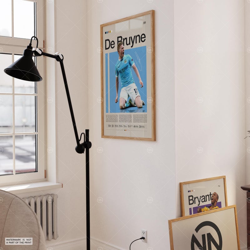 TNESSENTIAL Kevin De Bruyne Poster, Manchester City Poster, Soccer Gifts, Sports Poster, Football Player Poster, Soccer Wall Art, Sports Bedroom Posters - Image 3