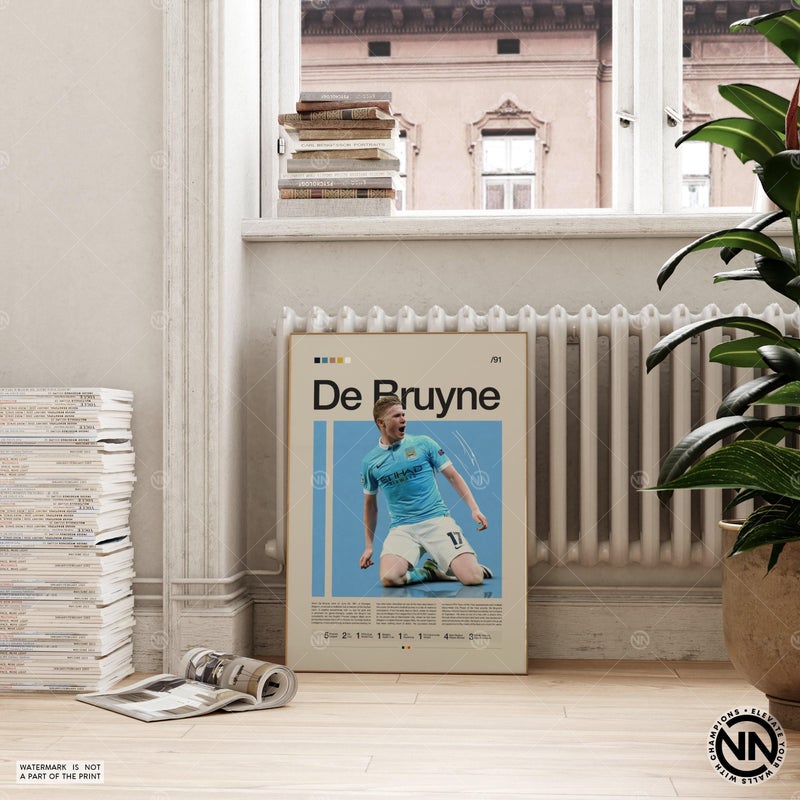 TNESSENTIAL Kevin De Bruyne Poster, Manchester City Poster, Soccer Gifts, Sports Poster, Football Player Poster, Soccer Wall Art, Sports Bedroom Posters - Image 2