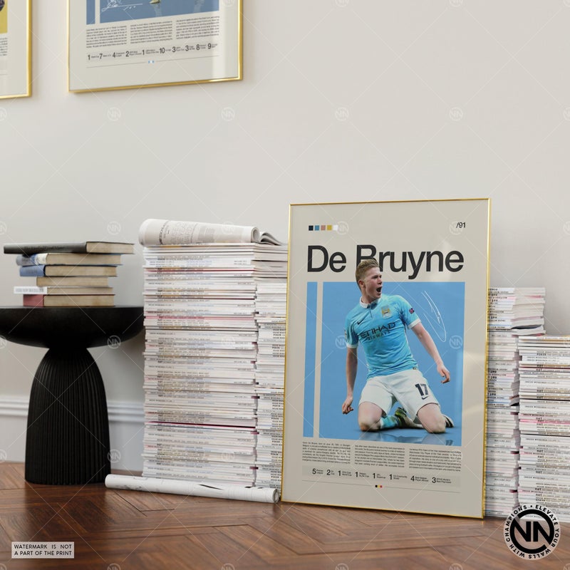 TNESSENTIAL Kevin De Bruyne Poster, Manchester City Poster, Soccer Gifts, Sports Poster, Football Player Poster, Soccer Wall Art, Sports Bedroom Posters - Image 4
