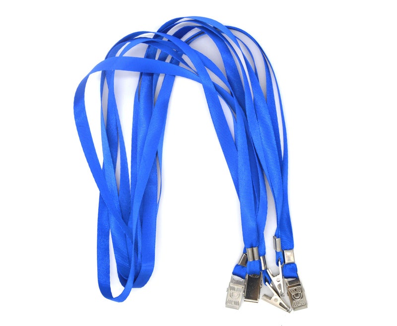 Bird Fiy Name Tags,Bird Fiy 50 Pcs Waterproof Type Clear Plastic Horizontal Name Tag Badge Id Card and 50 Pcs Blue Lanyard - Image 3