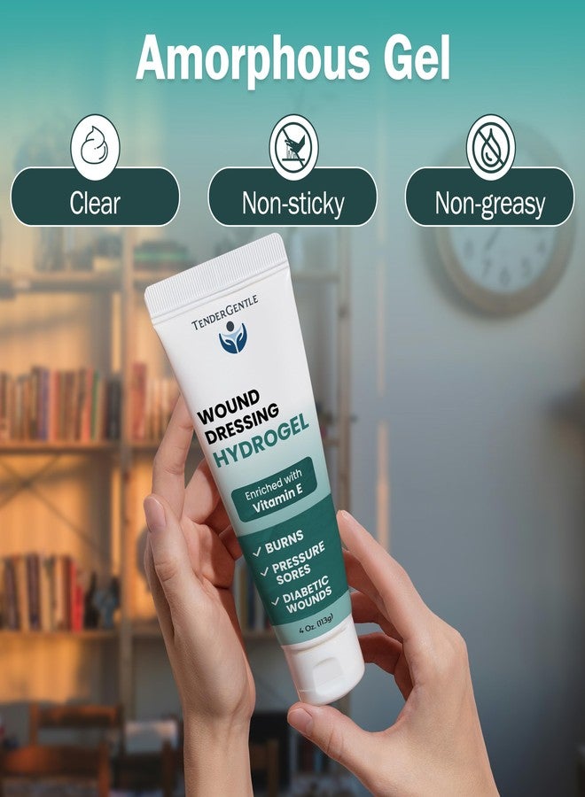 TenderGentle Hydrogel Wound Dressing Ointment - 4 oz Amorphous Hydrogel for Wound Care, Burns, Diabetic Ulcers - Enriched with Vitamin E - First Aid Gel for Medical Facilities and Nursing Homes - Image 5