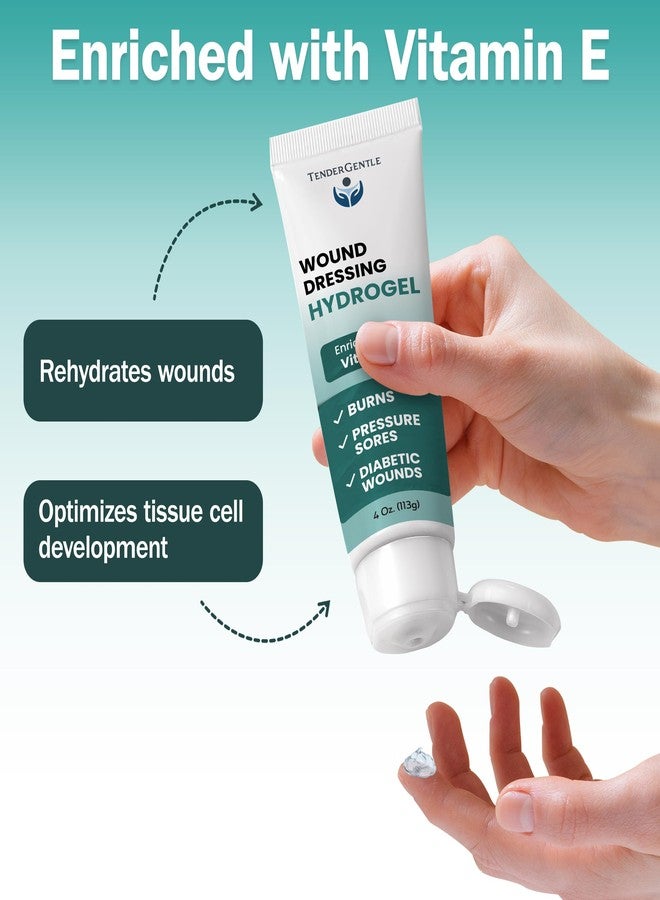 TenderGentle Hydrogel Wound Dressing Ointment - 4 oz Amorphous Hydrogel for Wound Care, Burns, Diabetic Ulcers - Enriched with Vitamin E - First Aid Gel for Medical Facilities and Nursing Homes - Image 3