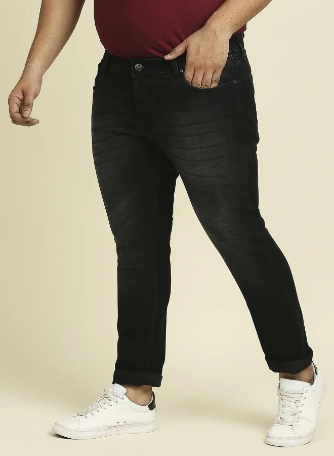 HIGH STAR Men Black Slim Fit Light Fade Stretchable Jeans