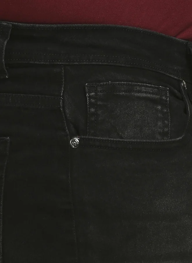 HIGH STAR Men Black Slim Fit Light Fade Stretchable Jeans