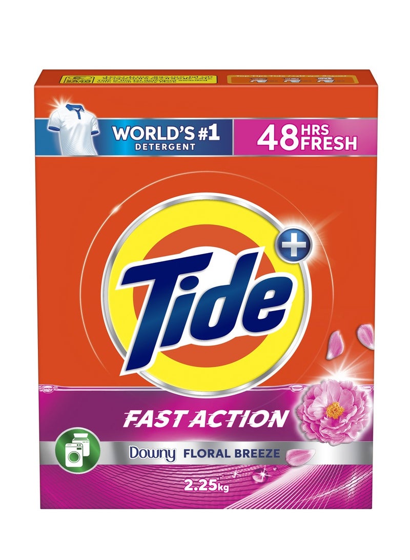 Tide Fast Action Laundry Detergent Powder With Floral Breeze 2.25kg  - Image 1