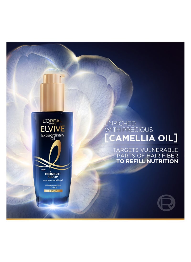L'OREAL PARIS Elvive Extraordinary Oil Midnight Serum for Dry Hair 100ml  - Image 2
