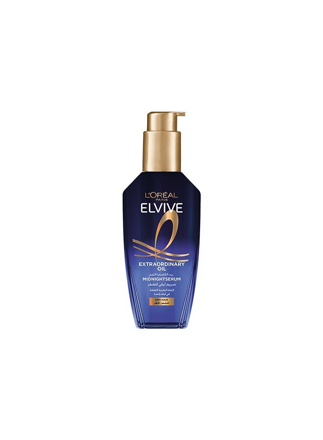 L'OREAL PARIS Elvive Extraordinary Oil Midnight Serum for Dry Hair 100ml - Image 1