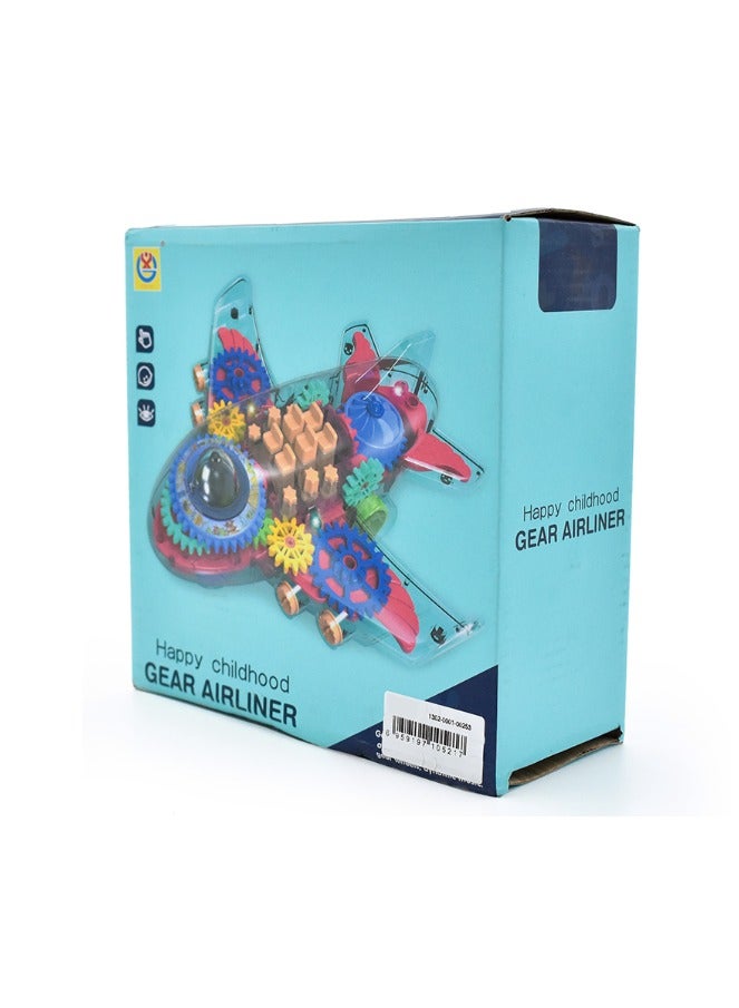 Transparent mechanical plane toy  - Image 1