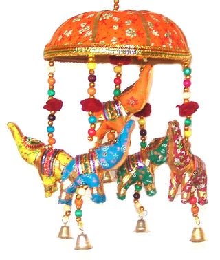 Rastogi Handicrafts Indian Traditional Elephant Umbrella Hanging Layer of Five Elephant Door Hanging Decorative Hanging Orange - pzsku/Z71747F4AEB898D0614B7Z/45/1748264246/97140390-f2e3-4362-a8b0-98d60f4dd3b6